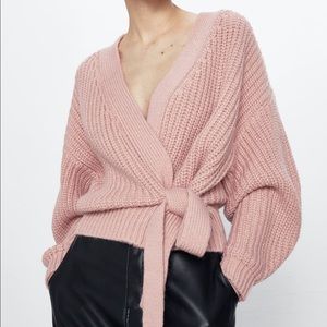 Zara Cropped Cardigan with belt